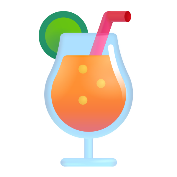 Tropical Drink Color Vector