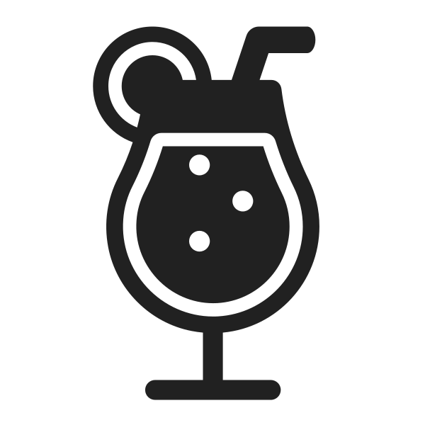 Tropical Drink High Contrast Vector