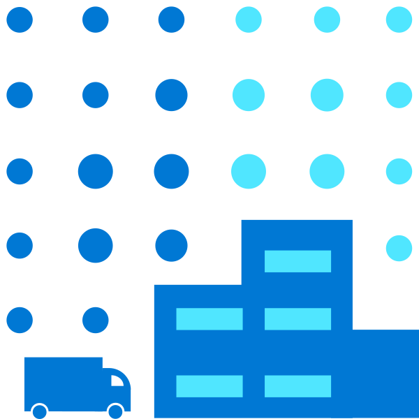 Truck Building Circles Vector