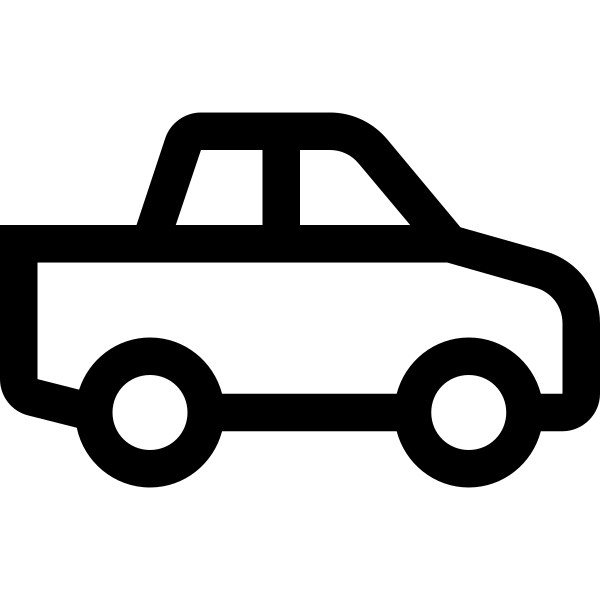 Truck Pickup Solid Vector