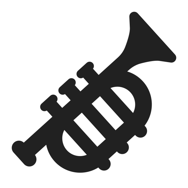 Trumpet High Contrast Vector