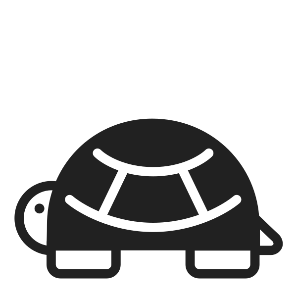 Turtle High Contrast Vector