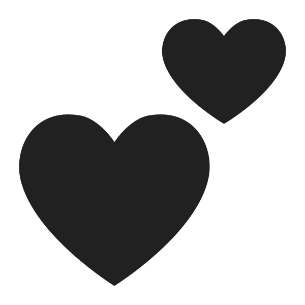 Two Hearts High Contrast