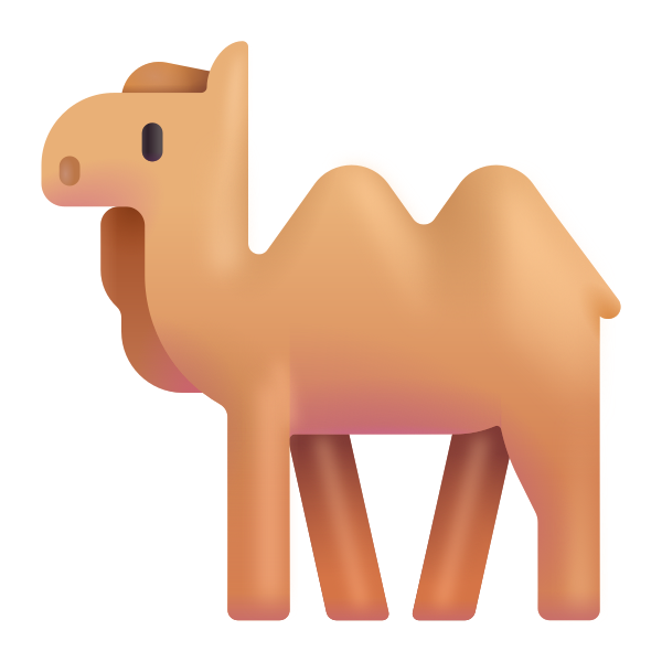 Two Hump Camel Color Vector