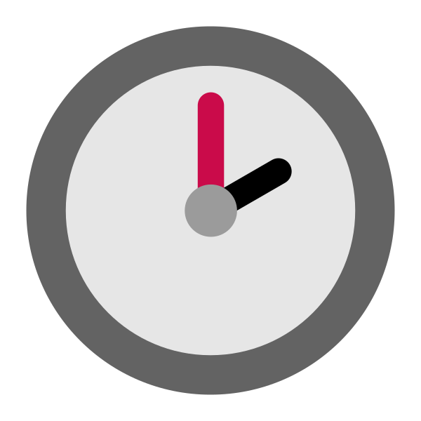 Two Oclock Flat Vector