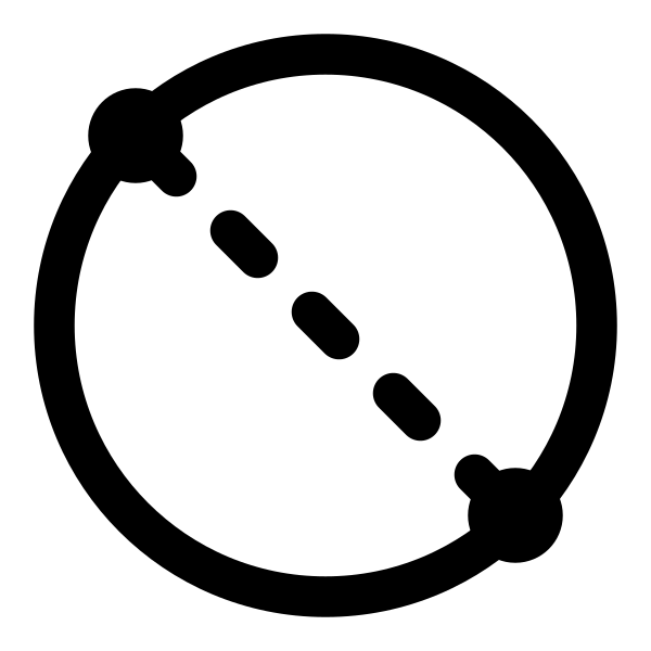 Two Points Circle Vector