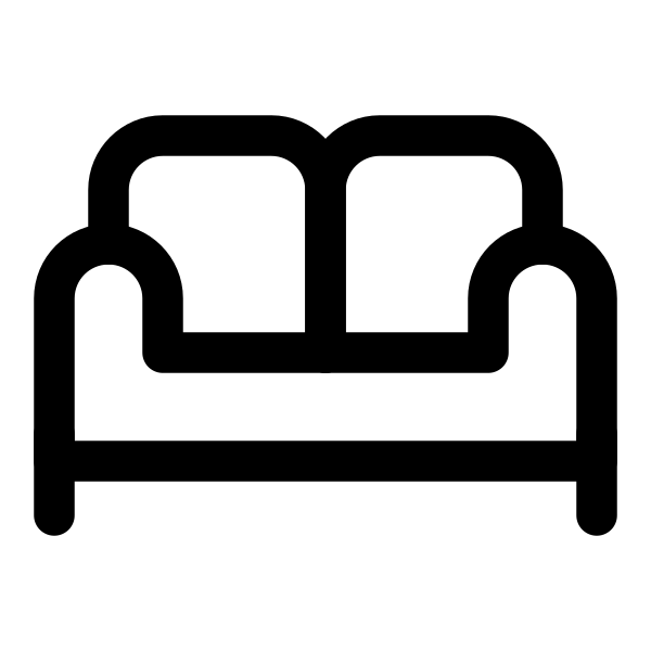 Two Seater Sofa Vector