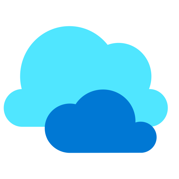 Two Tone Clouds Vector