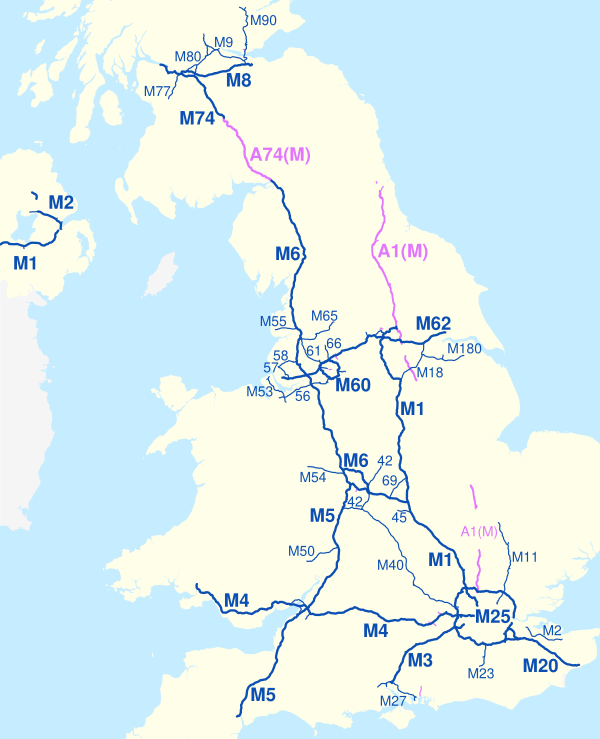 UK Motorways Map 2022