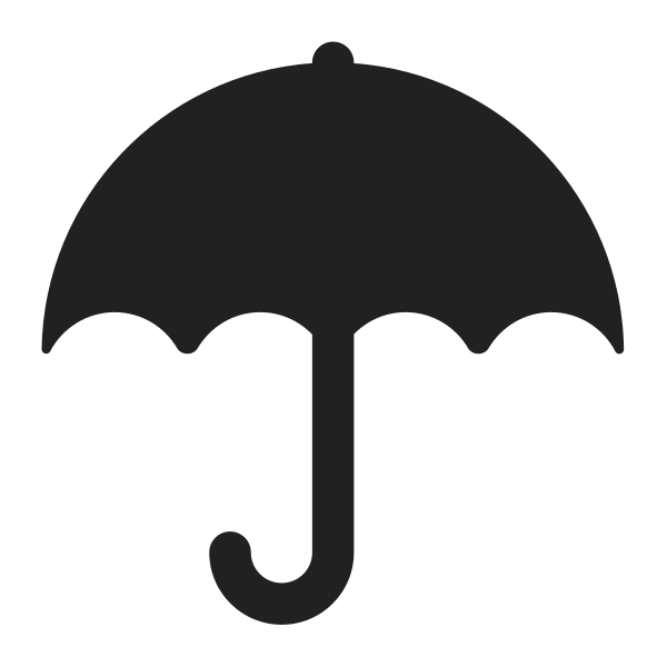 Umbrella High Contrast Vector