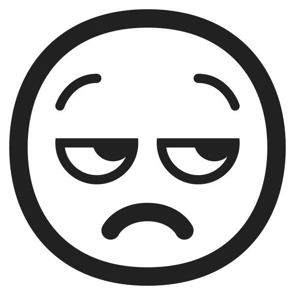 Unamused Face High Contrast Vector