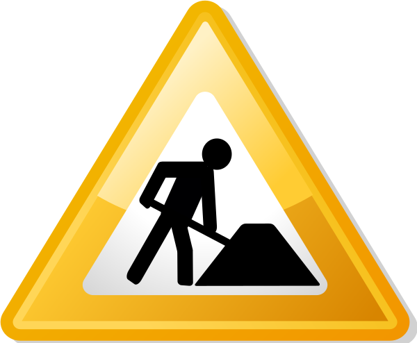 Under Construction Icon Yellow Vector