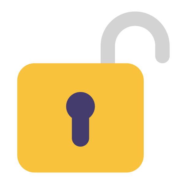 Unlocked Flat Vector