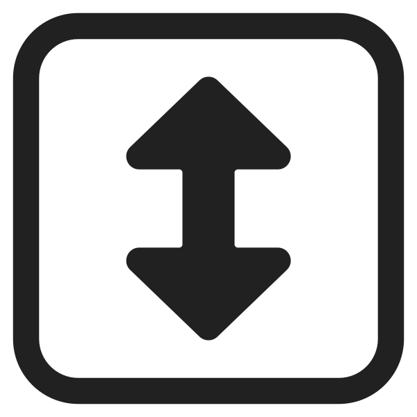 Up Down Arrow High Contrast Vector