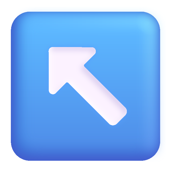 Up Left Arrow Color Vector