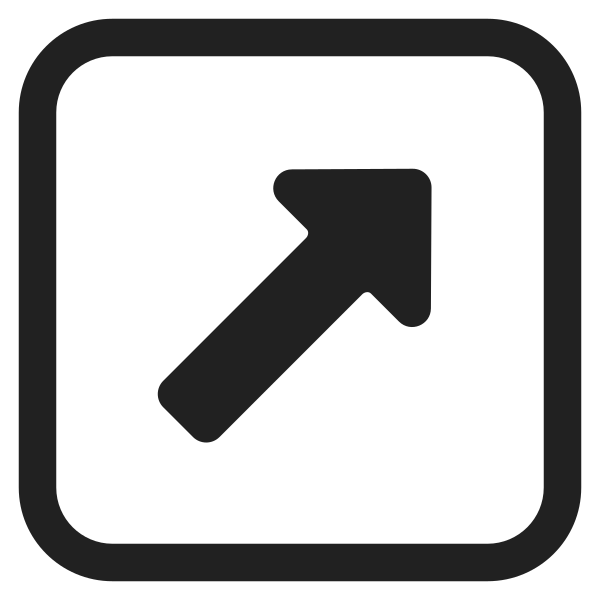 Up Right Arrow High Contrast Vector