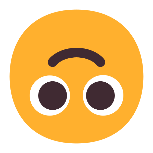 Upside Down Face Flat Vector