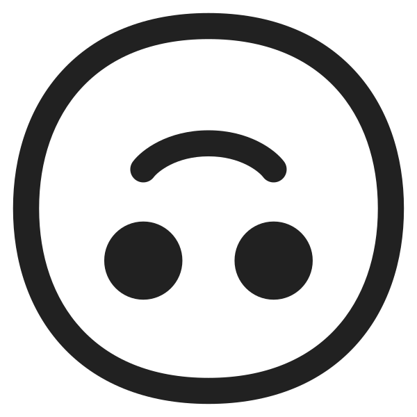 Upside Down Face High Contrast Vector