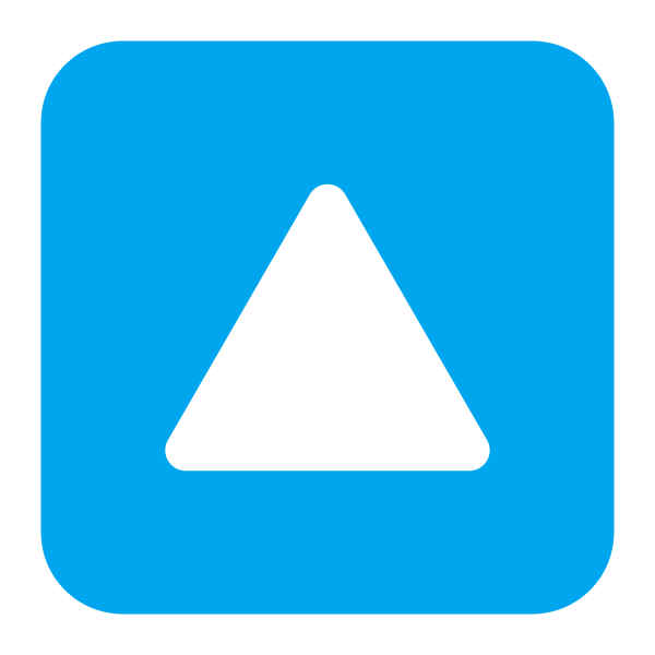 Upwards Button Flat Vector