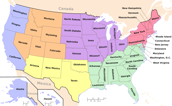 USA States Map   Educational