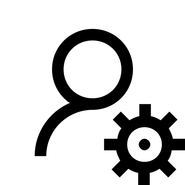 User Cog Solid Vector