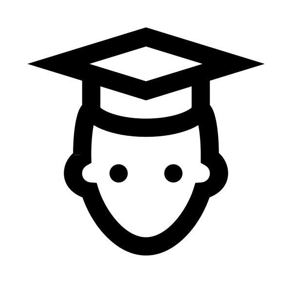 User Graduate Solid Vector