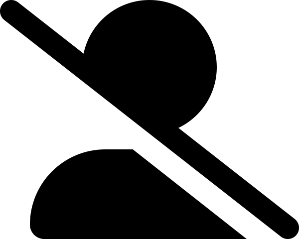 User Large Slash