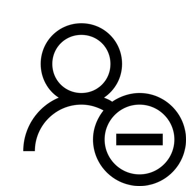 User Minus Solid Vector