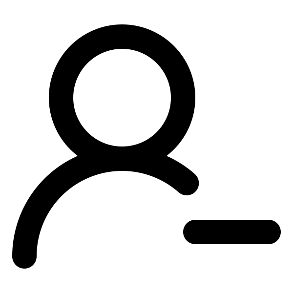 User Round Minus