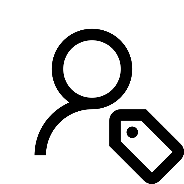 User Tag Solid Vector