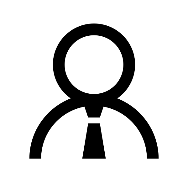 User Tie Solid Vector