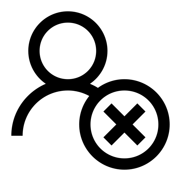 User Times Solid Vector