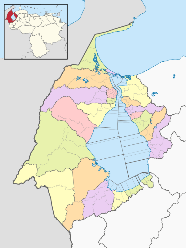 Venezuela Zulia Location Map (adm Colored)