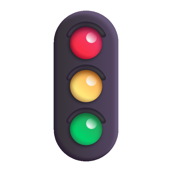 Vertical Traffic Light Color