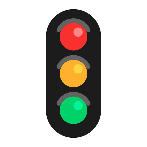 Vertical Traffic Light Flat