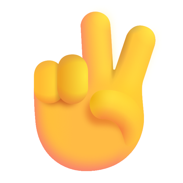 Victory Hand Color Default Vector