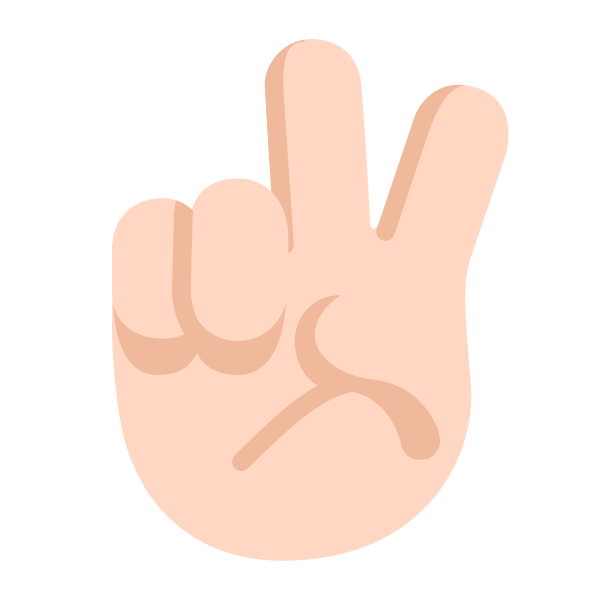 Victory Hand Flat Light Vector