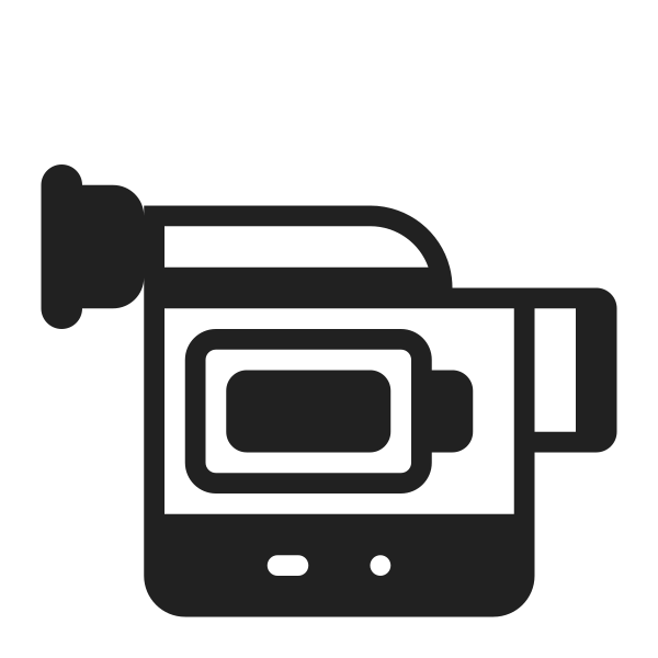 Video Camera High Contrast Vector