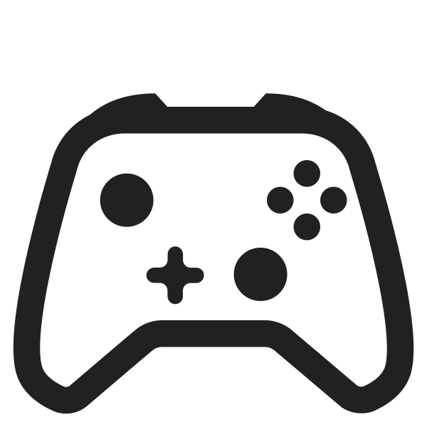 Video Game High Contrast Vector