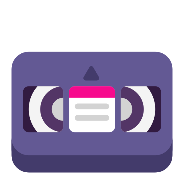 Videocassette Flat Vector