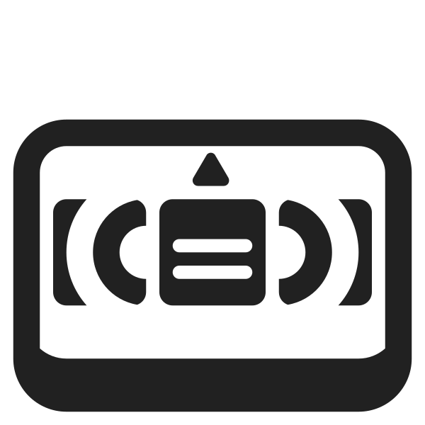 Videocassette High Contrast Vector