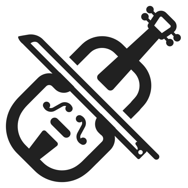 Violin High Contrast Vector