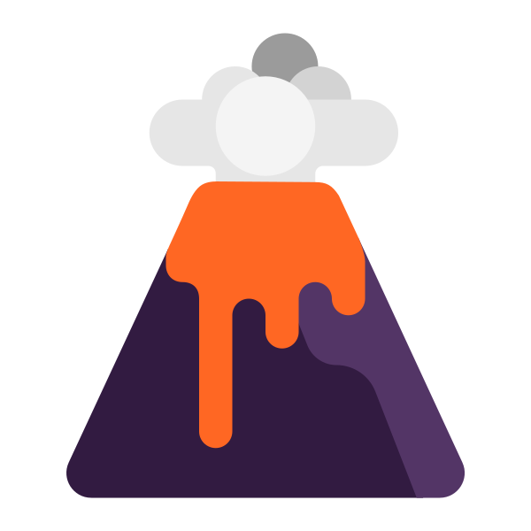 Volcano Flat Vector