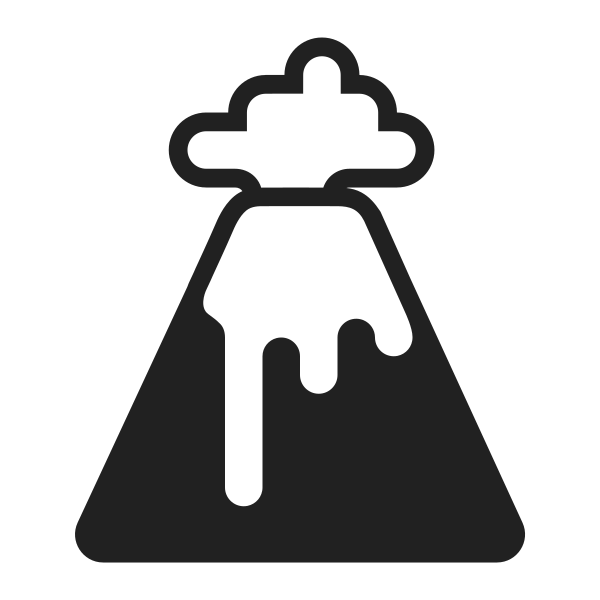 Volcano High Contrast Vector