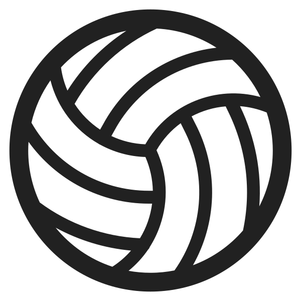 Volleyball High Contrast Vector