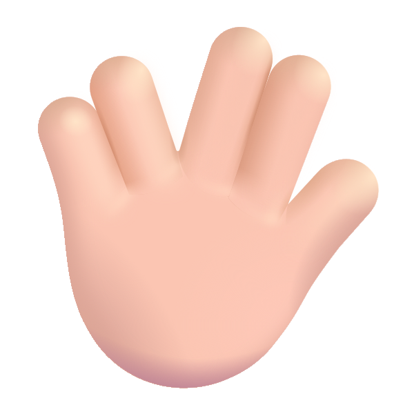 Vulcan Salute Color Light Vector