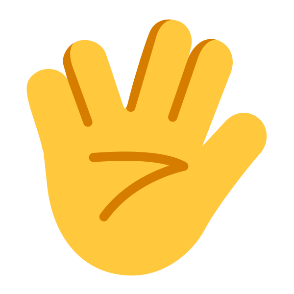 Vulcan Salute Flat Default Vector