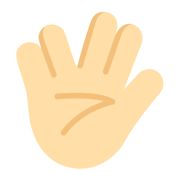 Vulcan Salute Flat Light Vector