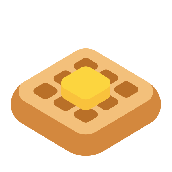 Waffle Flat Vector