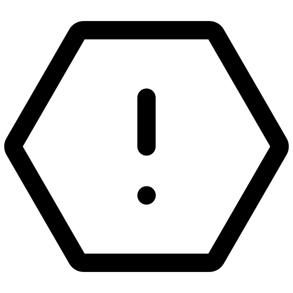 Warning Hexagon Vector